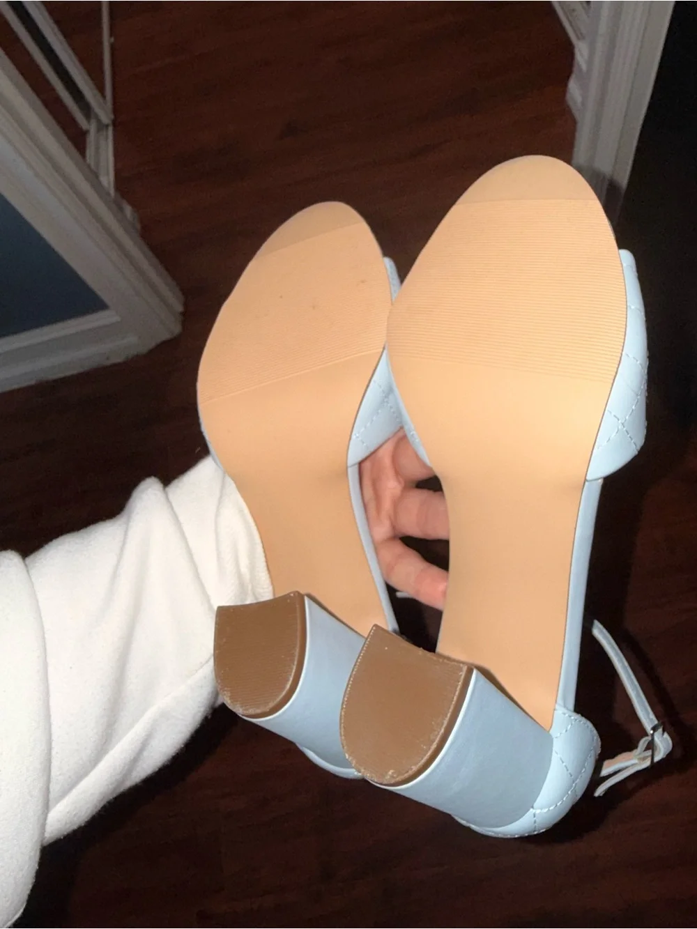 Madden Girl Baby Blue Quilted Block Heel